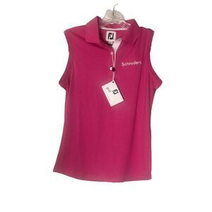 Foot Joy Golf Shirt Polo Women's Small Pink Pro dry Golf Leisure Sleeveless
